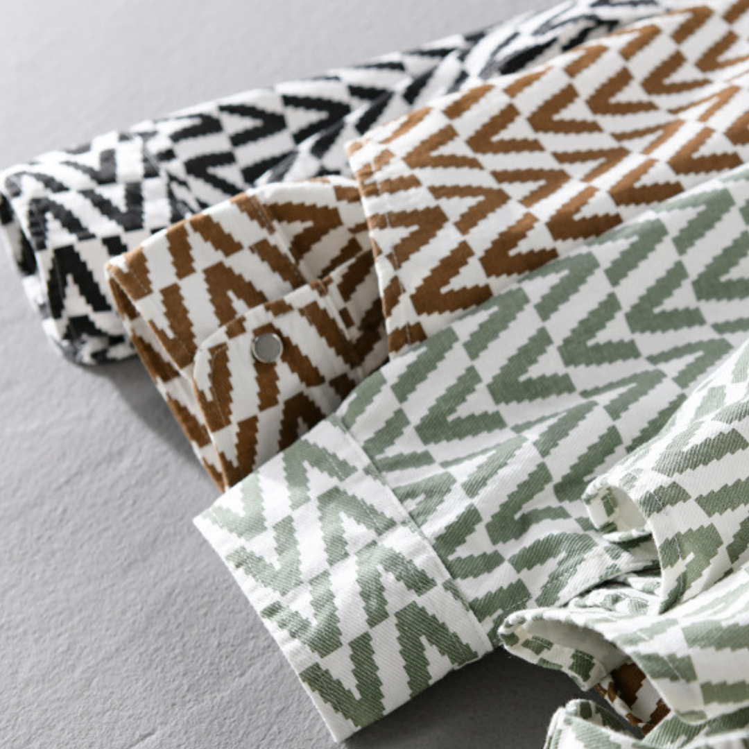 Abstract Collared Shirt