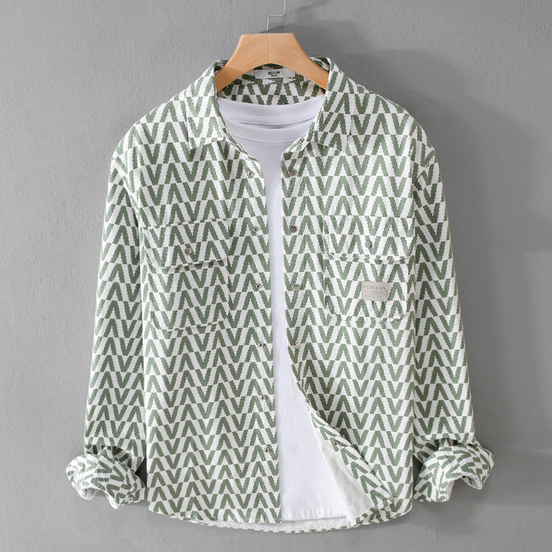 Abstract Collared Shirt