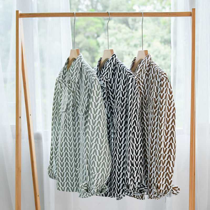 Abstract Collared Shirt